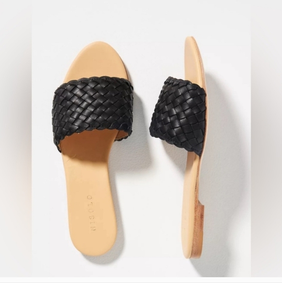 Nisolo Shoes - NISOLO ISLA Women's Black Woven Slide Sandals